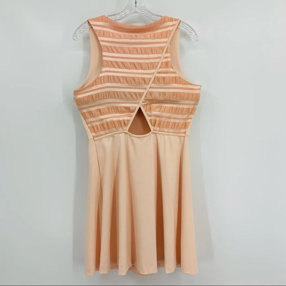 Marienbad Sleeveless Cotton Blend Blush Mini Dress Size M